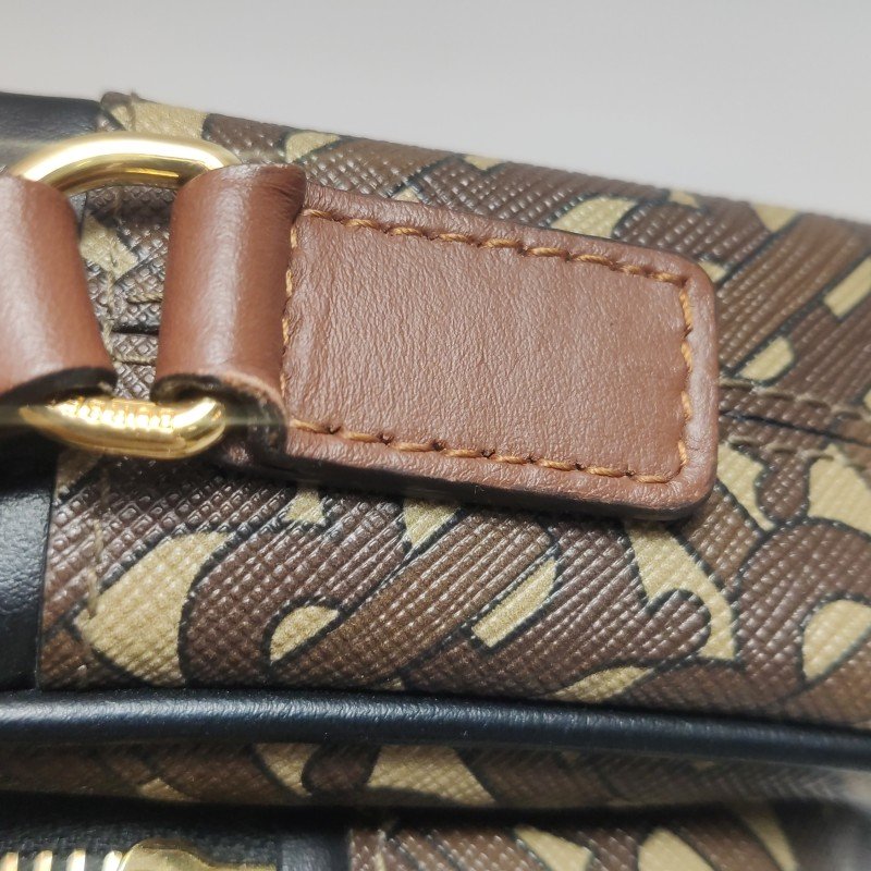 Burberry TB牛皮Monogram印花字母logo斜挎包單肩包-15
