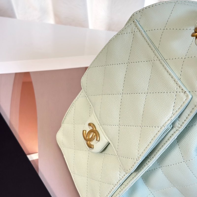 CHANEL 25 Hobo bag - 小號薄荷綠金-6