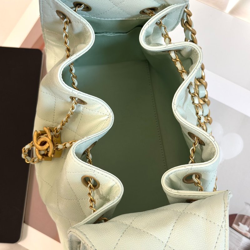 CHANEL 25 Hobo bag - 小號薄荷綠金-7