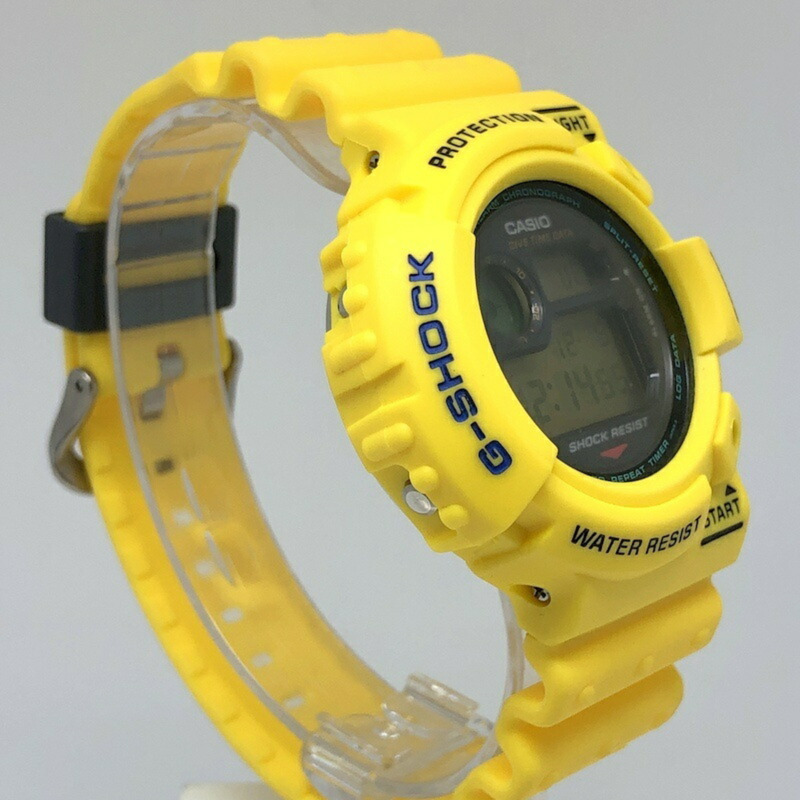 卡西歐 G-SHOCK 手錶 DW-6300-9 FROGMAN 第一代蛙人黃色國產款潛水蛙雕刻綠色微型燈泡 1994年7月發售 三國丘店-1
