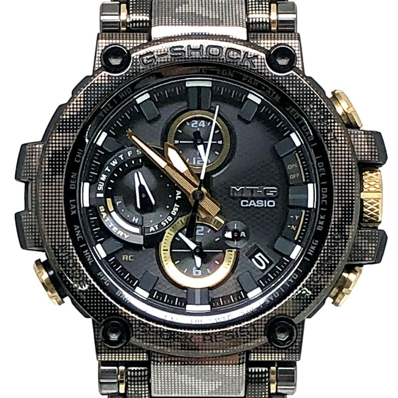 卡西歐 G-SHOCK 手錶 MTG-B1000DCM-1A MT-G 迷彩電波太陽能藍牙手機連接三重 G 防震、防離心、防震動金屬指針式錶盤，2019 年 11 月發售，Mikunigaoka 專賣店販售。-0
