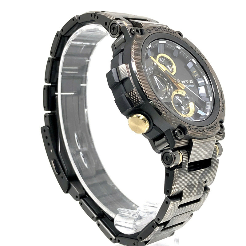 卡西歐 G-SHOCK 手錶 MTG-B1000DCM-1A MT-G 迷彩電波太陽能藍牙手機連接三重 G 防震、防離心、防震動金屬指針式錶盤，2019 年 11 月發售，Mikunigaoka 專賣店販售。-1