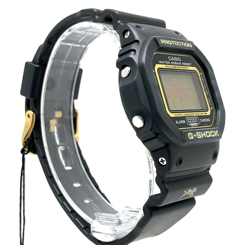 卡西歐 G-SHOCK 手錶 DW-056GM-9 金色衛士 金色衛士方形 黑色 藍龍 2002年3月發售 三國丘店-1