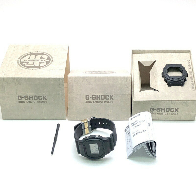 卡西歐 G-SHOCK 手錶 DWE-5657RE-1 40 週年紀念版復刻黑色款，紀念品牌誕生週年，復刻黑色生物質塑膠替換錶圈，所有里程碑紀念款，將於 2023 年 5 月在 Mikunigaoka 商店發售。-9