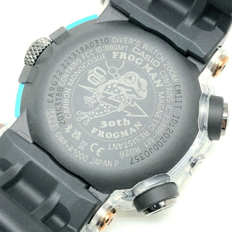 卡西歐 G-SHOCK GWF-A1000APF-1A 蛙人30週年紀念版腕錶,蛙人週年紀念版,配備毒鏢蛙、電波太陽能、藍牙、碳纖維核心防護結構和多色指針,2023年1月發售,Mikunigaoka 專賣店有售。-7