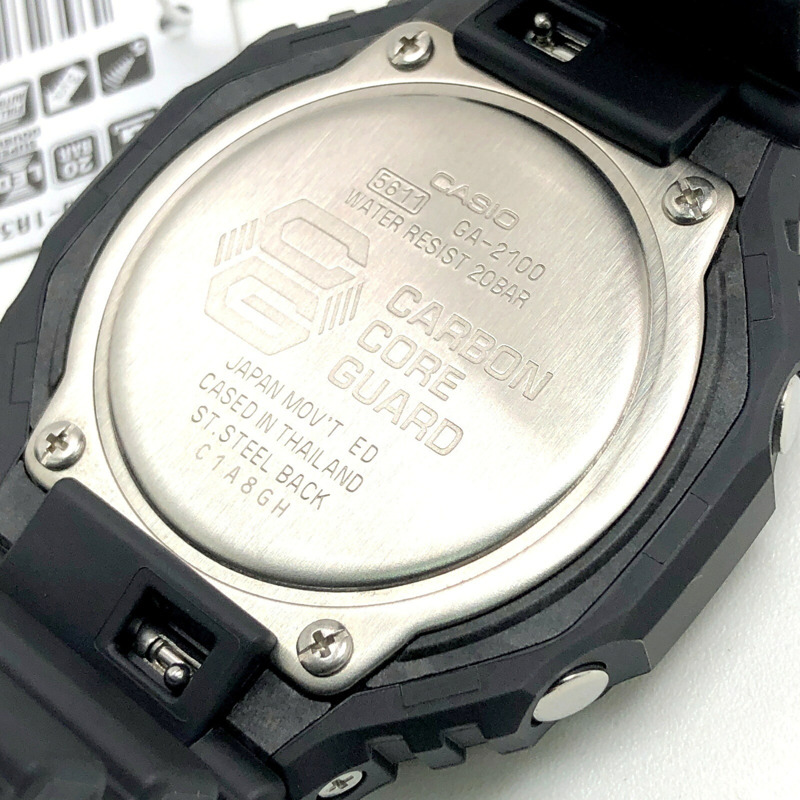 卡西歐 G-SHOCK GA-2100-1A4 霓虹系列八角形腕錶，橡木色，黑色/橙色，指針/數位雙顯，雙 LED 背光，2022 年 2 月發售，Mikunigaoka 專賣店有售。-7