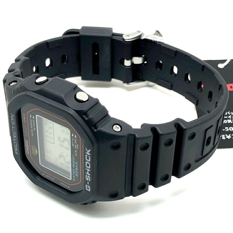 卡西歐 G-SHOCK 手錶 DW-5000R-1A 原版 G-Shock 復刻版 旋入式後蓋 無段錶圈 LED 背光 生物質塑膠 5000 系列 2024 年 12 月發售 Mikunigaoka 商店-4