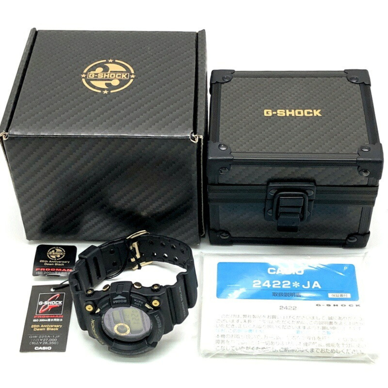 卡西歐 G-SHOCK GW-225A-1 25週年紀念版蛙人黎明黑限量版週年紀念蛙人Tough Solar金色款，2007年5月在三國丘店發售-9