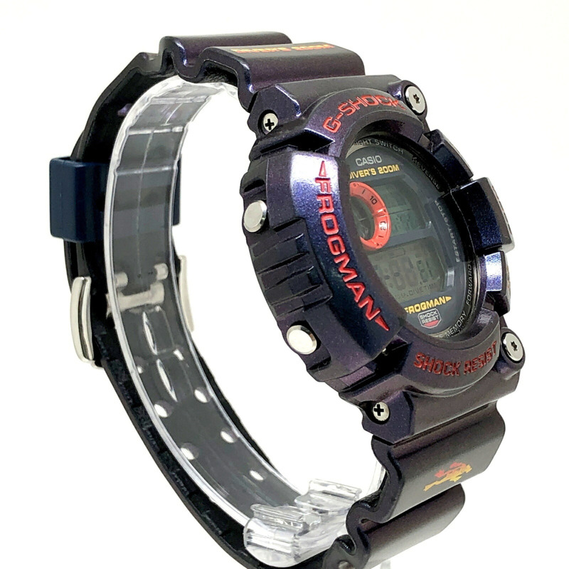 卡西歐 G-SHOCK GW-201-6 FROGMAN 毒蛙人 Majola 色 Tough Solar 太陽能偏光塗層 Masked EL 背光,2001 年 8 月發售,Mikunigaoka 專賣店-1