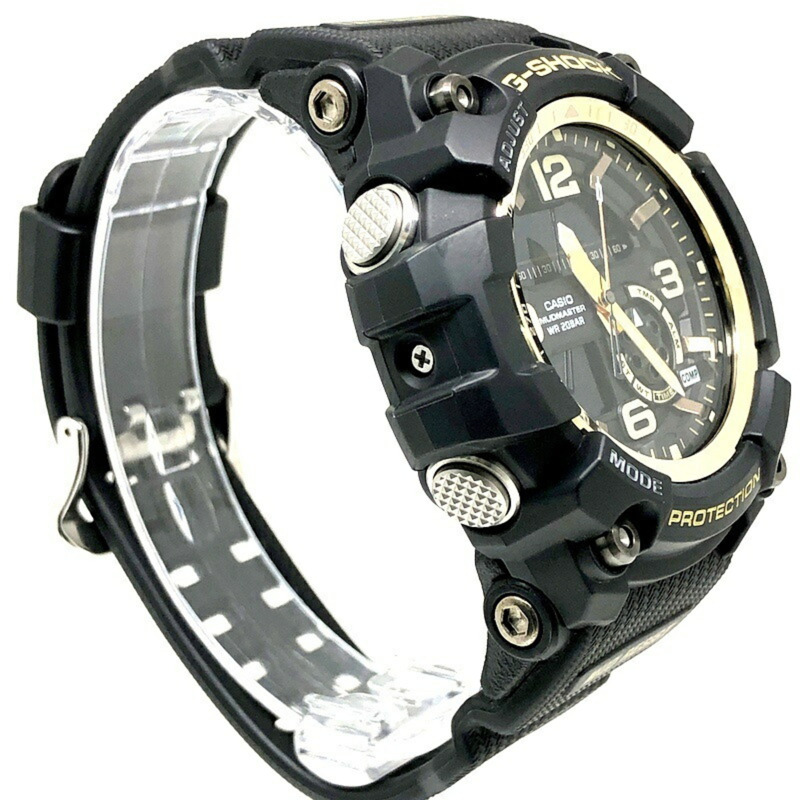 卡西歐 G-SHOCK 手錶 GG-1000GB-1A MUDMASTER 黑金配色 Mudmaster 雙感應器款,具備指南針和溫度測量功能,LED 背光,指針/數位雙顯,2016 年 7 月發售,Mikunigaoka 專賣店有售。-1