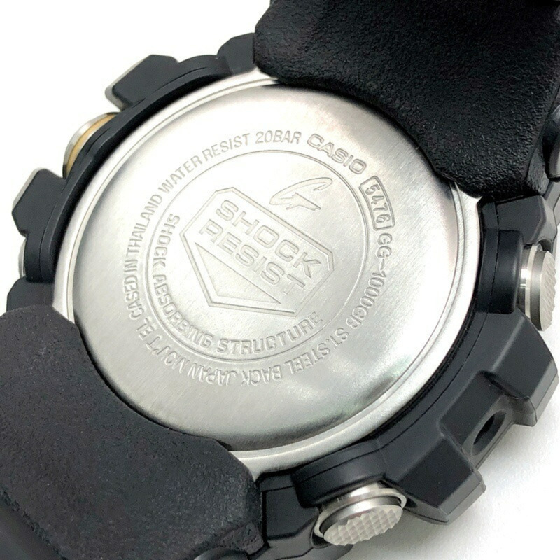 卡西歐 G-SHOCK 手錶 GG-1000GB-1A MUDMASTER 黑金配色 Mudmaster 雙感應器款,具備指南針和溫度測量功能,LED 背光,指針/數位雙顯,2016 年 7 月發售,Mikunigaoka 專賣店有售。-7