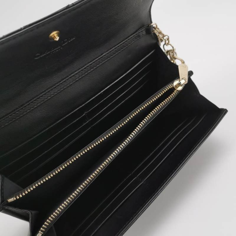 Dior Lady Dior戴妃包牛皮漆皮純色字母Logo吊飾手提包-6