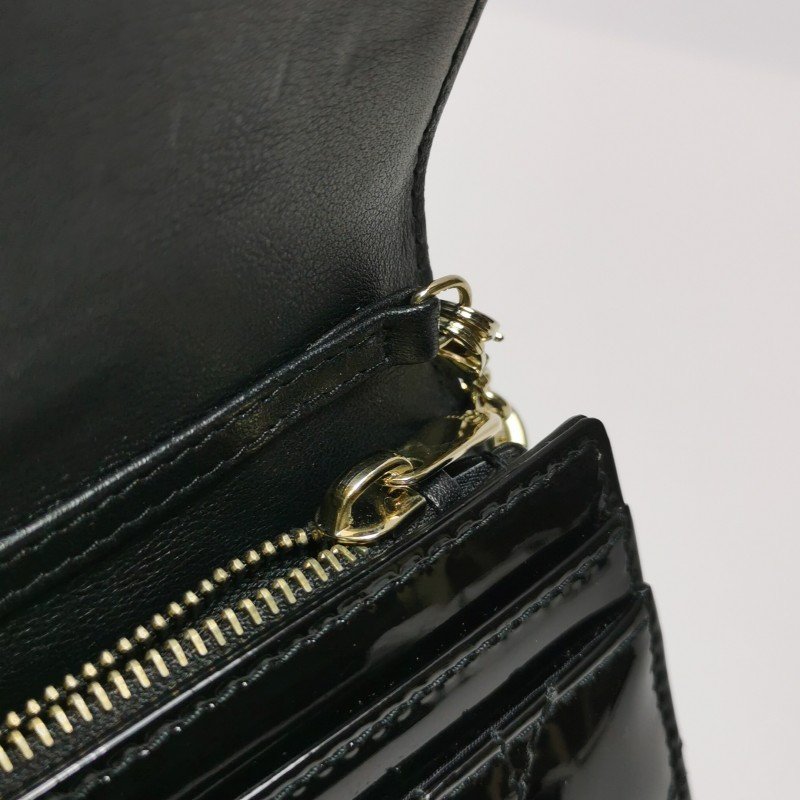 Dior Lady Dior戴妃包牛皮漆皮純色字母Logo吊飾手提包-12