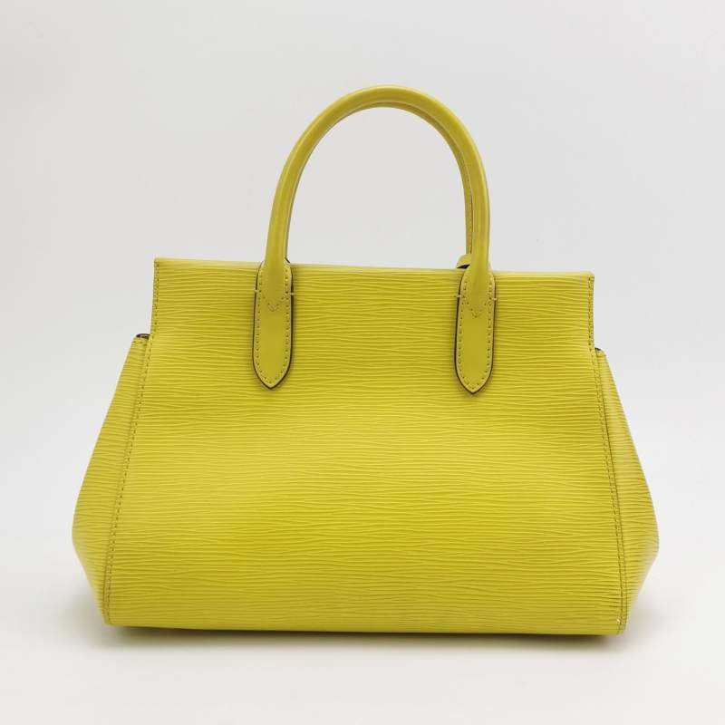 Louis Vuitton(LV)Marly牛皮純色LV標誌斜挎包單肩包-4