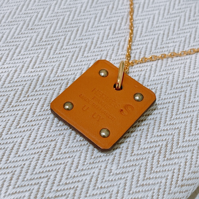 TK1914 HERMES 愛馬仕 玫瑰金心形牌項鏈AS DE COEUR PENDANT NECKLACE-3