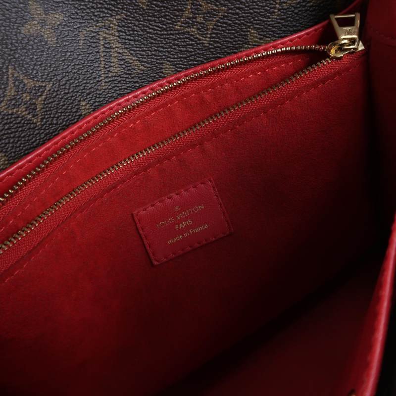 Louis Vuitton(LV)Double V牛皮拼色Monogram印花翻蓋包斜挎包單肩包-7