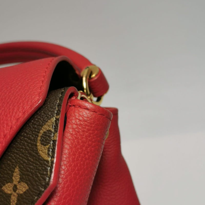 Louis Vuitton(LV)Double V牛皮拼色Monogram印花翻蓋包斜挎包單肩包-15