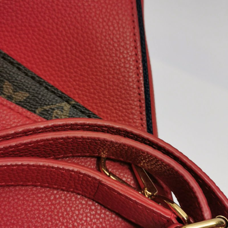 Louis Vuitton(LV)Double V牛皮拼色Monogram印花翻蓋包斜挎包單肩包-22