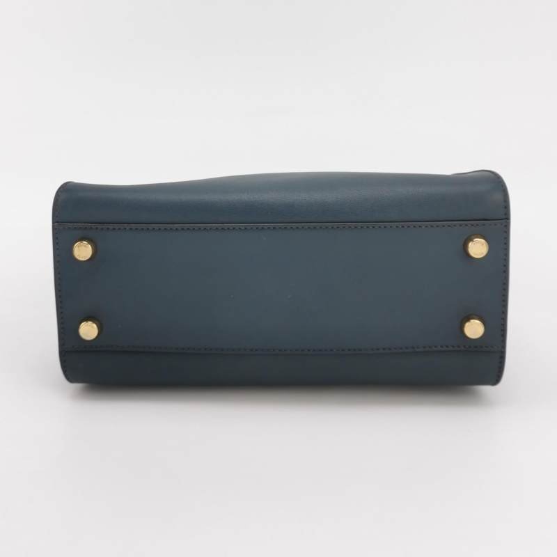 Fendi Peekaboo躲貓貓小號牛皮純色扭鎖斜挎包-5