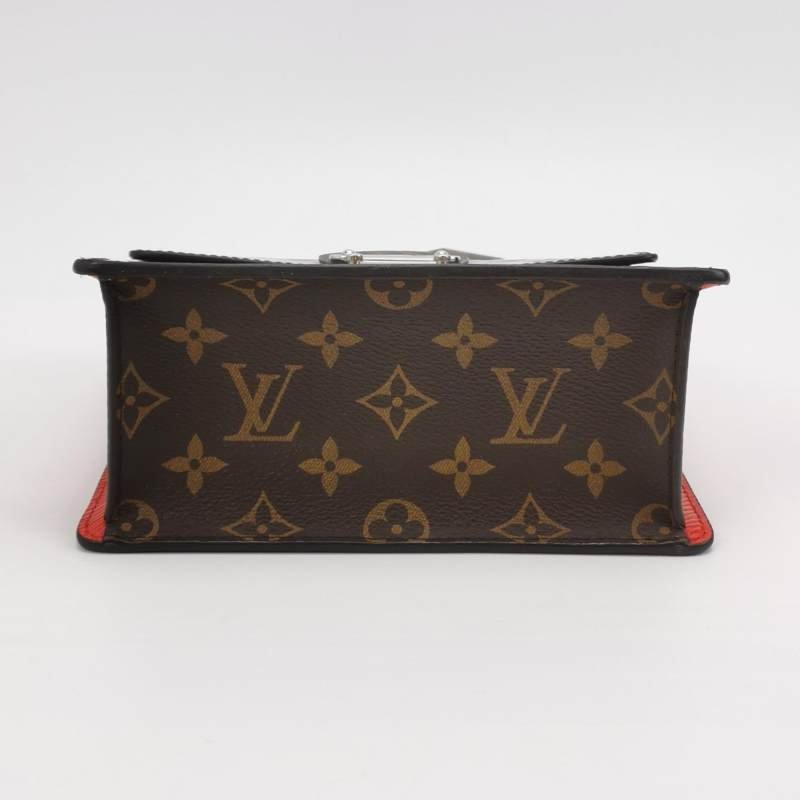 Louis Vuitton(LV)Spring Street牛皮拼色S-lock鎖扣斜挎包單肩包-5