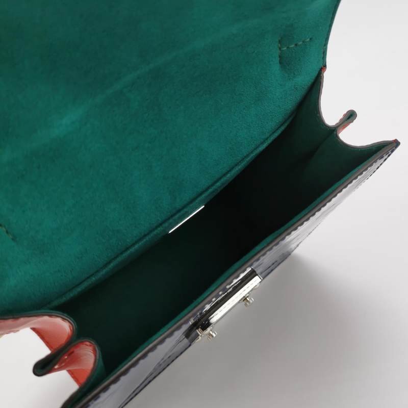 Louis Vuitton(LV)Spring Street牛皮拼色S-lock鎖扣斜挎包單肩包-6