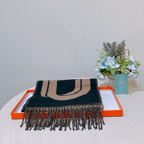 TK1916 HERMES 愛馬仕 拼色頸巾MAILLONS TGM SCARF CASHMERE