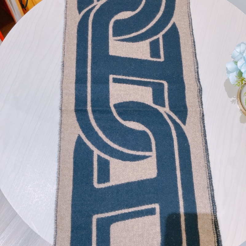 TK1916 HERMES 愛馬仕 拼色頸巾MAILLONS TGM SCARF CASHMERE-6
