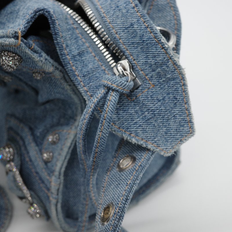 超級新【甜酷必選🌟小編推薦】Balenciaga 巴黎世家 Neo Cagole XS 丹寧藍 水鑽 單肩 手提包-13