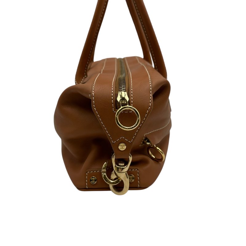 【美收精品】CELINE 金釦咖色波仕頓包/醫生包 C-101【隔月月中將轉賣至日本 上架期限30天】-2