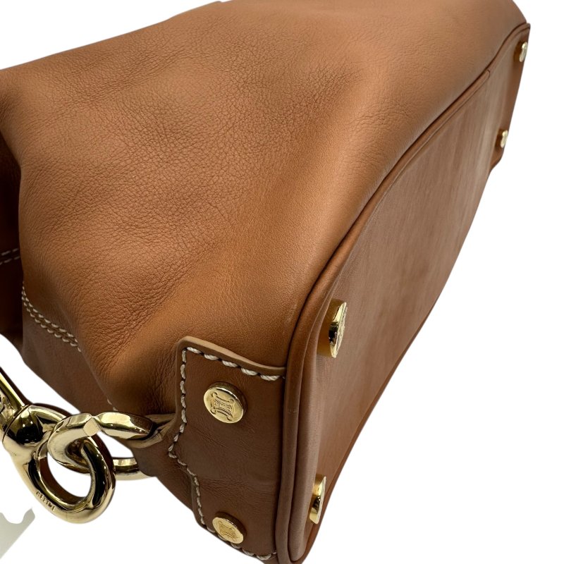 【美收精品】CELINE 金釦咖色波仕頓包/醫生包 C-101【隔月月中將轉賣至日本 上架期限30天】-8