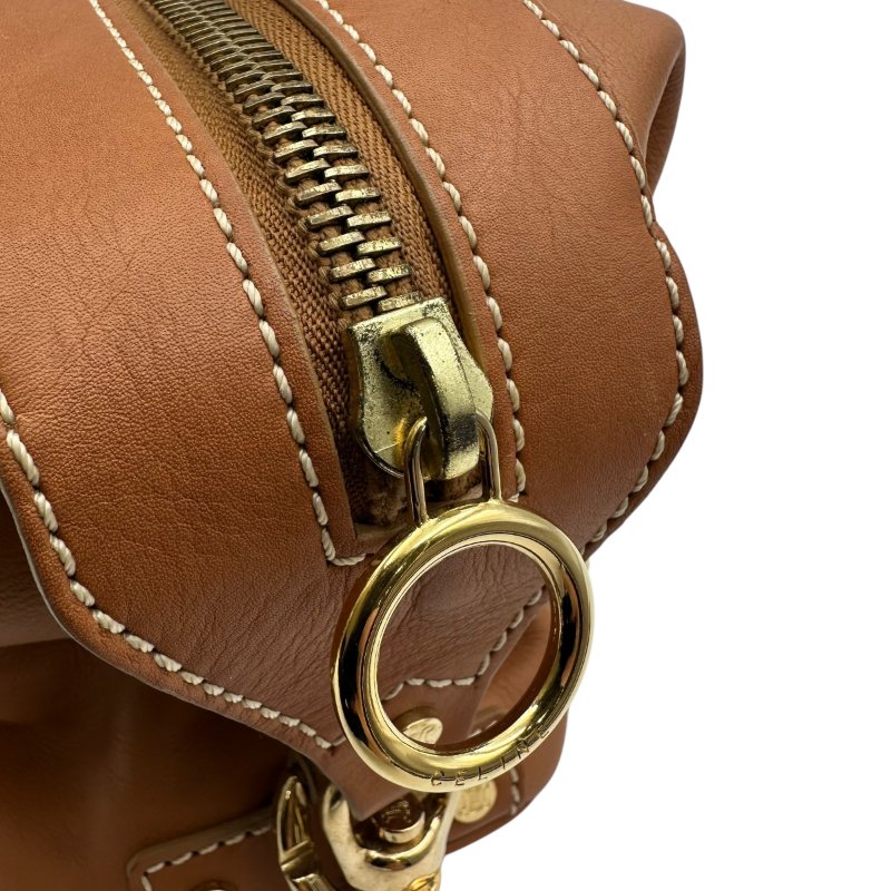 【美收精品】CELINE 金釦咖色波仕頓包/醫生包 C-101【隔月月中將轉賣至日本 上架期限30天】-10