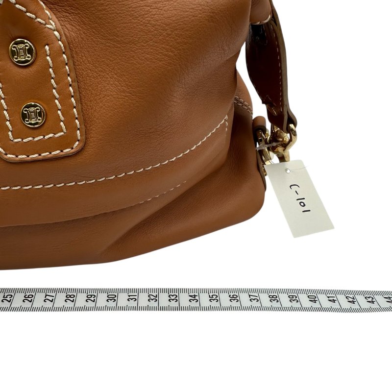 【美收精品】CELINE 金釦咖色波仕頓包/醫生包 C-101【隔月月中將轉賣至日本 上架期限30天】-15