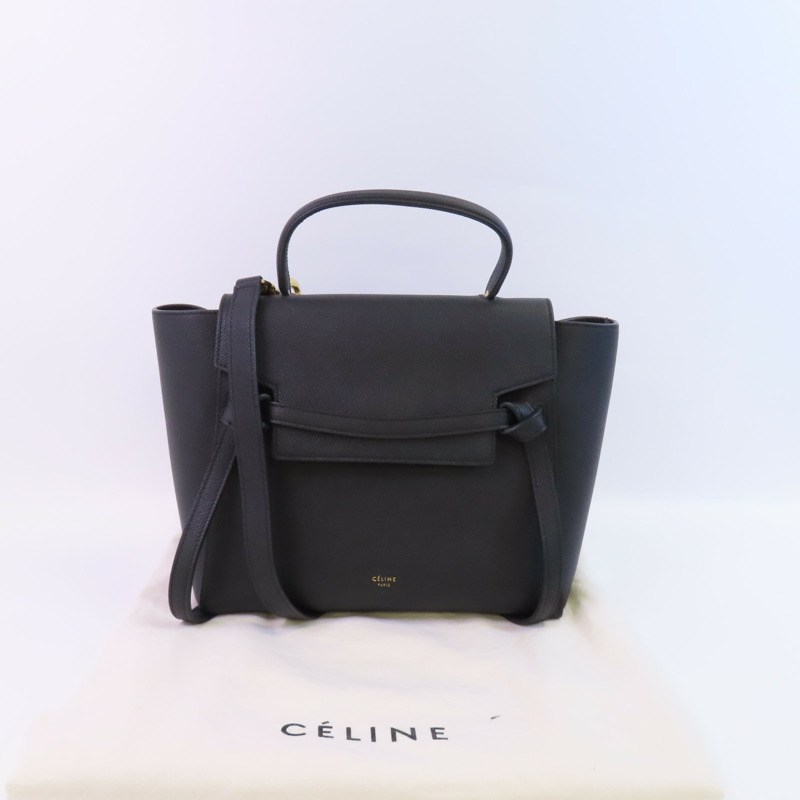 CELINE 牛皮皮革Belt Bag Medium金扣手挽肩背兩用袋-17