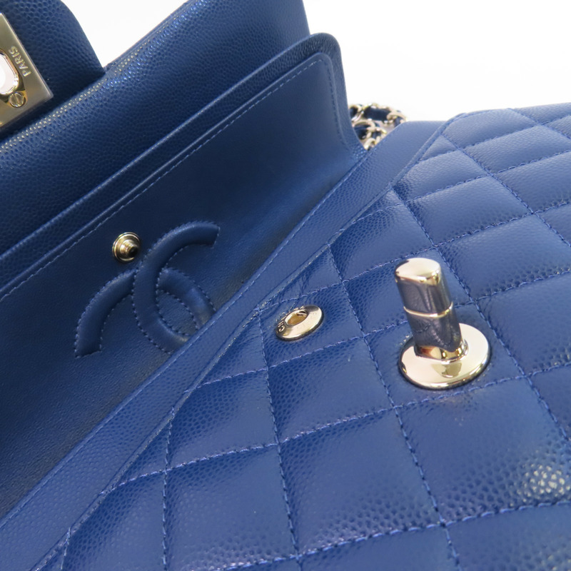 CHANEL 牛皮皮革Classic 23金扣鏈帶肩背袋-11