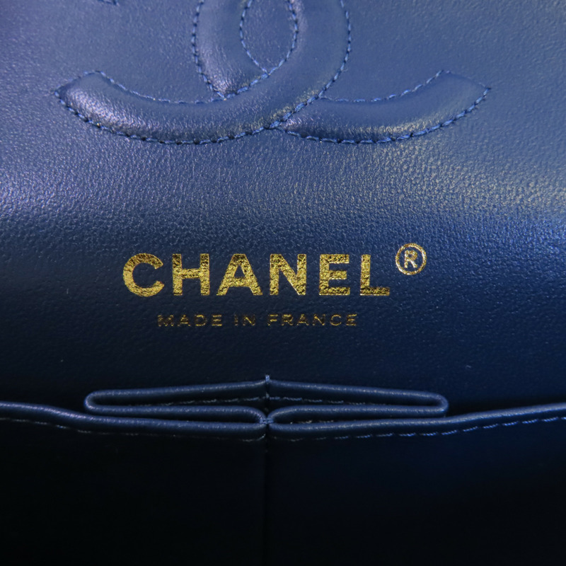 CHANEL 牛皮皮革Classic 23金扣鏈帶肩背袋-15