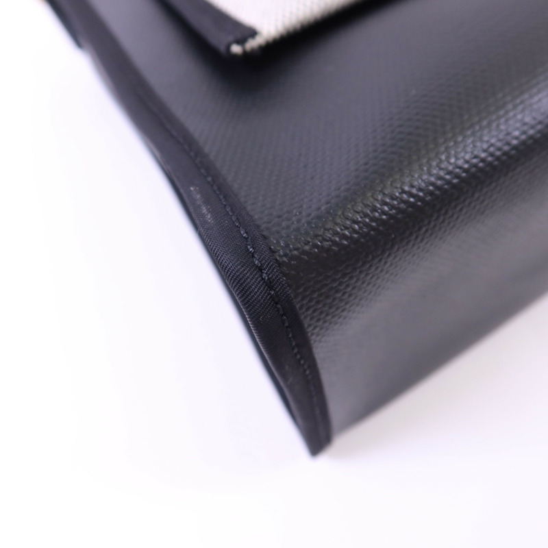 HERMES 塗層帆布Herbag PM金扣手挽肩背兩用袋Noir-14