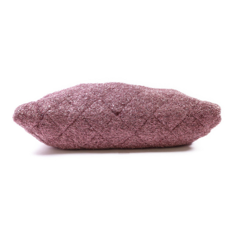 CHANEL 針織布料Shoulder Bag銀扣鏈帶肩背袋-3