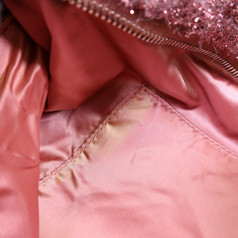 CHANEL 針織布料Shoulder Bag銀扣鏈帶肩背袋-16