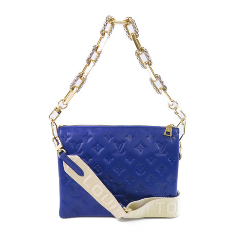 LOUIS VUITTON Monogram Embossed Coussin PM金扣手挽肩背兩用袋