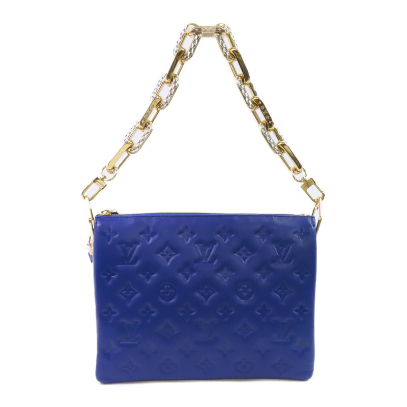 LOUIS VUITTON Monogram Embossed Coussin PM金扣手挽肩背兩用袋-1
