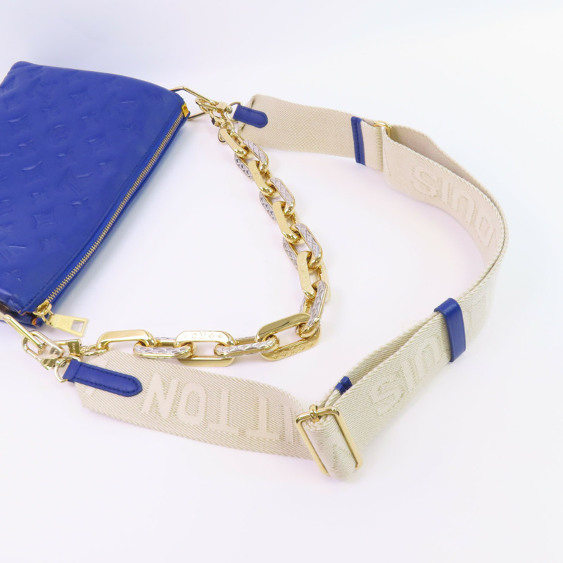 LOUIS VUITTON Monogram Embossed Coussin PM金扣手挽肩背兩用袋-4