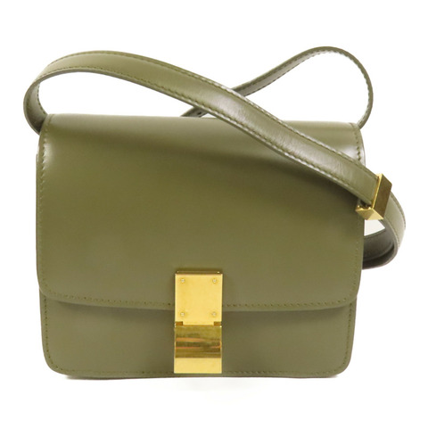 CELINE 牛皮皮革Mini Classic Box金扣肩背袋