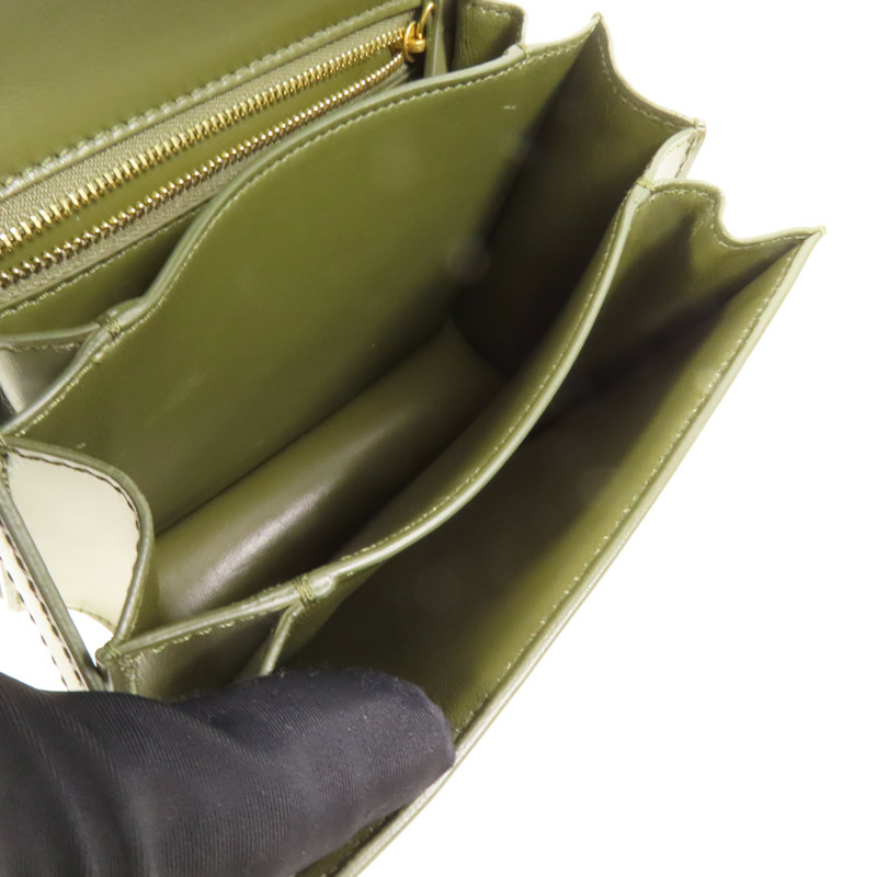 CELINE 牛皮皮革Mini Classic Box金扣肩背袋-7