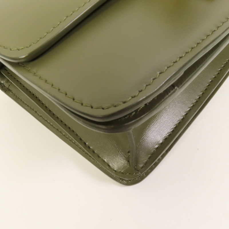 CELINE 牛皮皮革Mini Classic Box金扣肩背袋-10