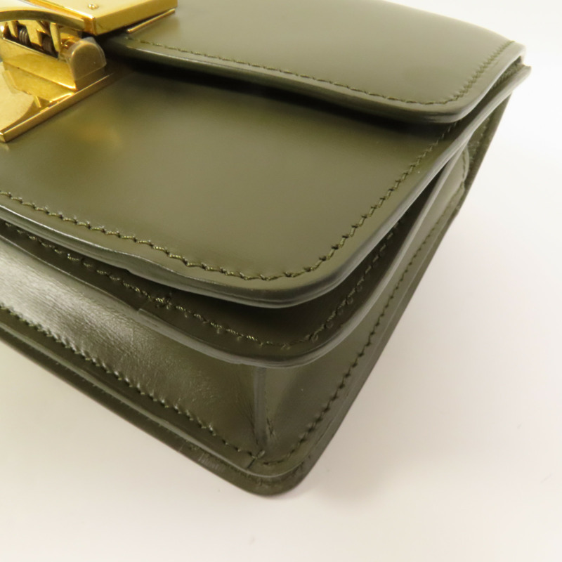 CELINE 牛皮皮革Mini Classic Box金扣肩背袋-11