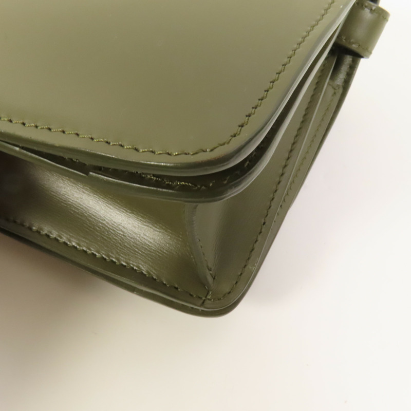 CELINE 牛皮皮革Mini Classic Box金扣肩背袋-13