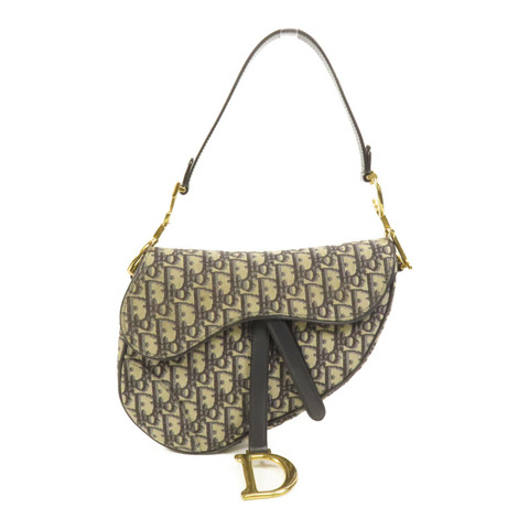 Dior 帆布Saddle金扣肩背袋