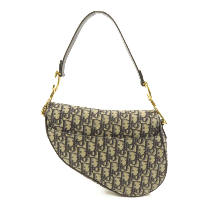 Dior 帆布Saddle金扣肩背袋-1