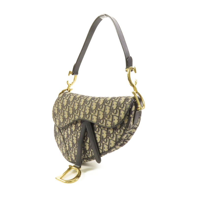 Dior 帆布Saddle金扣肩背袋-2