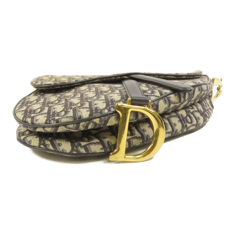 Dior 帆布Saddle金扣肩背袋-3